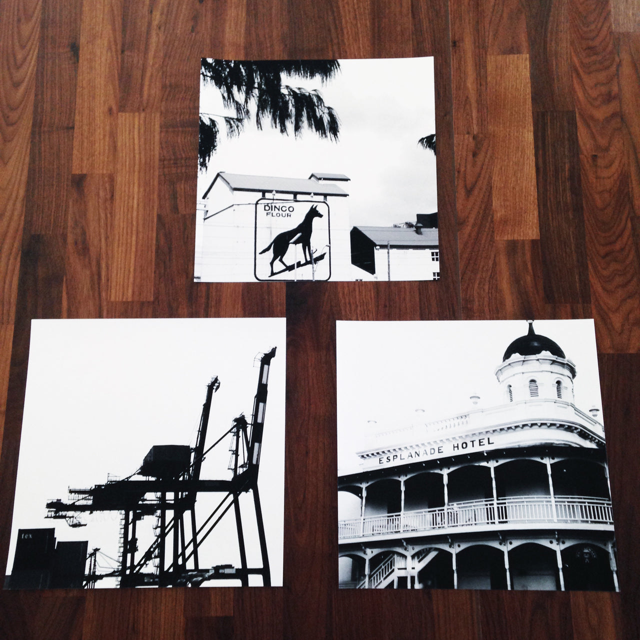 Set of 3 - Block Mounted Prints SQUARE